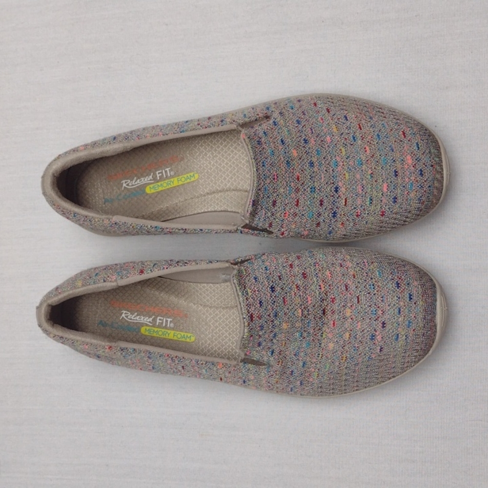 Skechers Reggae Fest Wicker Knit Slip On Relaxed Fit Memory Foam